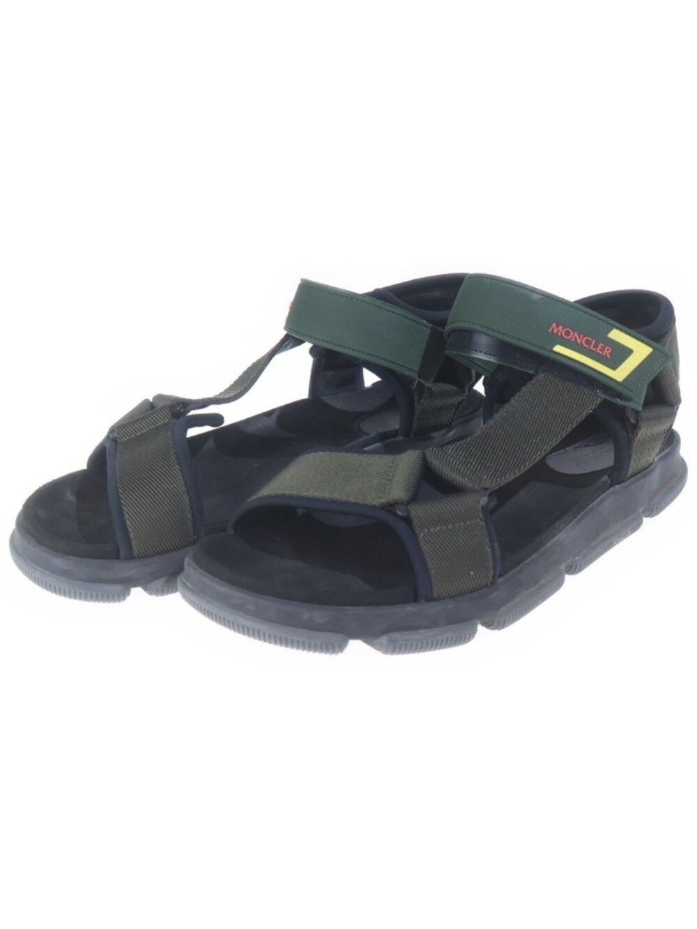 Moncler Simeon Sandalo Logo Strap Sandals Khaki